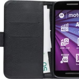 iZound Leather Wallet Case Motorola Moto G (3rd gen) Black