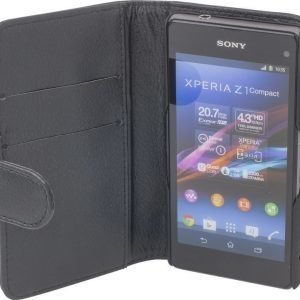 iZound Leather Wallet Case Sony Xperia Z1 Compact Black