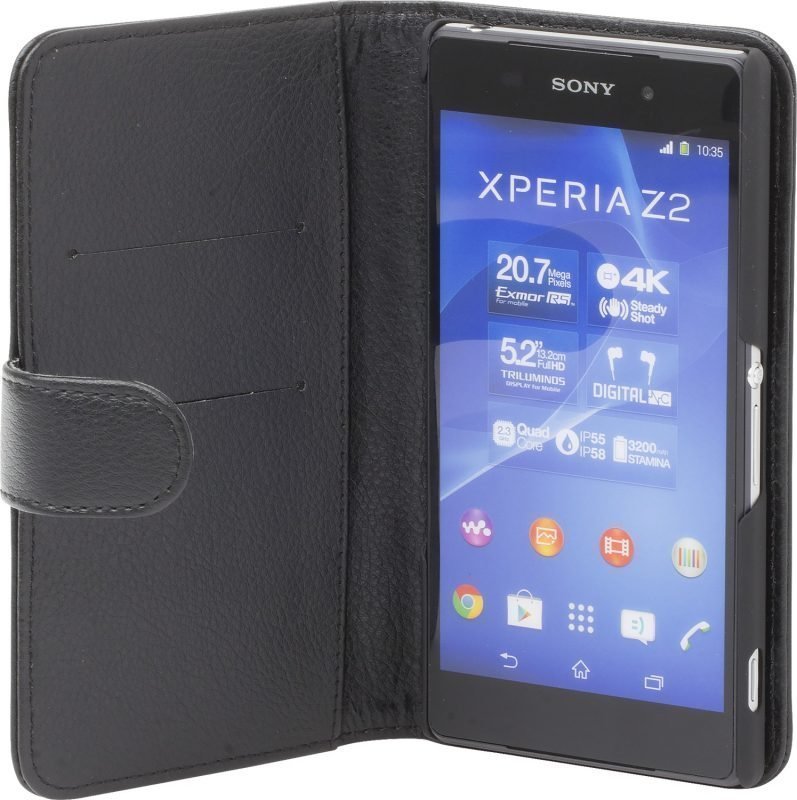 iZound Leather Wallet Case Sony Xperia Z2 Black