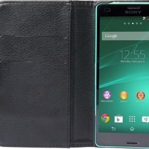 iZound Leather Wallet Case Sony Xperia Z3 Compact Black