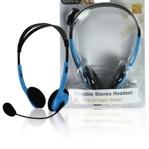 stereo headset sininen